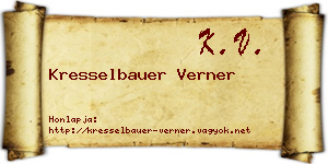 Kresselbauer Verner névjegykártya